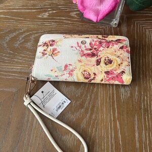 Laura Conrad Floral clutch wallet